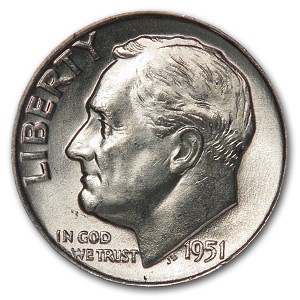 1951-D Roosevelt Dime BU 1951-D Roosevelt Dime BU